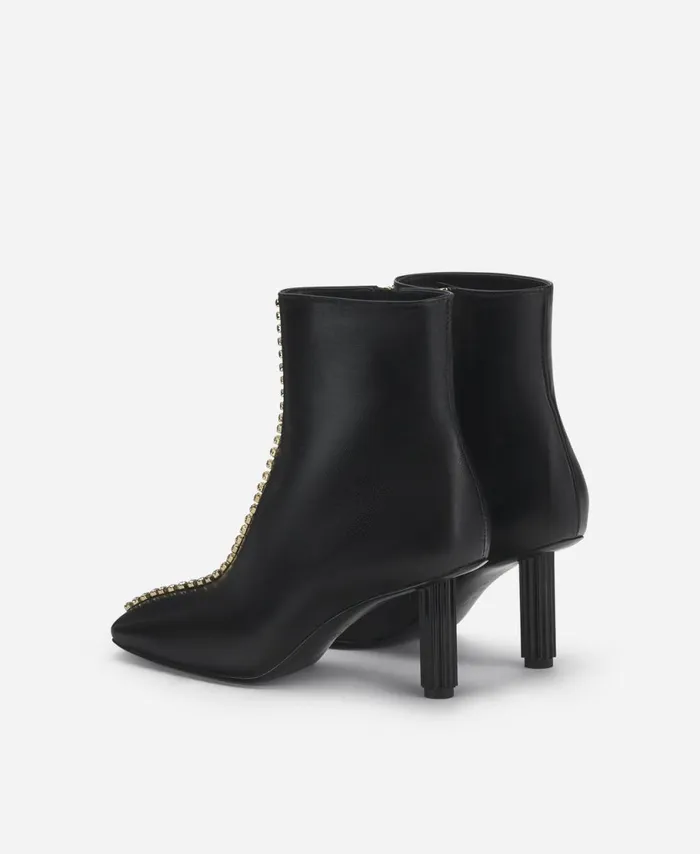 AGL Ankle Boot With Rhinestones Black Dorica Q Strass Women Booties