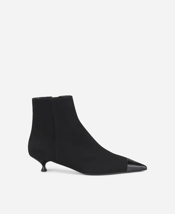 AGL Ankle Boot With Toe Cap Black Lenor Bootie Bi Women Booties