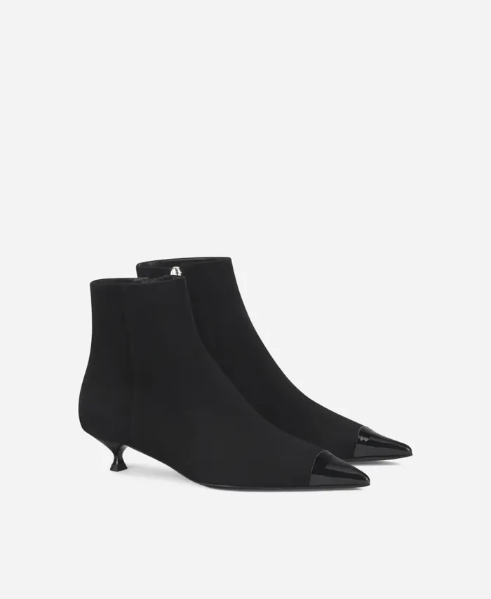 AGL Ankle Boot With Toe Cap Black Lenor Bootie Bi Women Booties