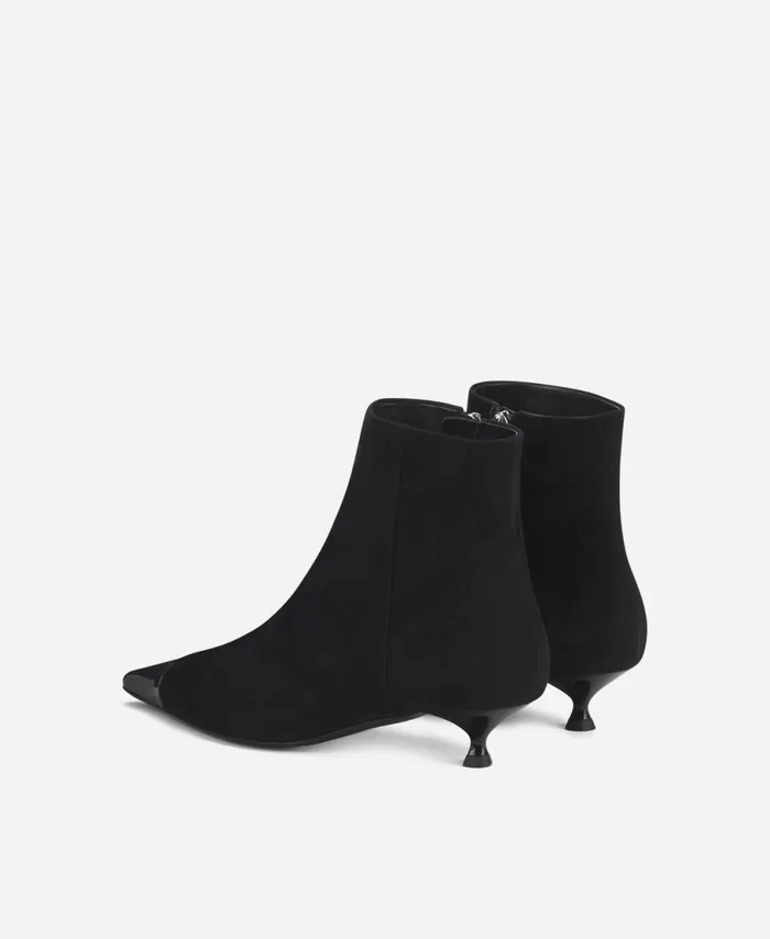 AGL Ankle Boot With Toe Cap Black Lenor Bootie Bi Women Booties