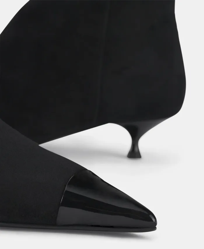 AGL Ankle Boot With Toe Cap Black Lenor Bootie Bi Women Booties