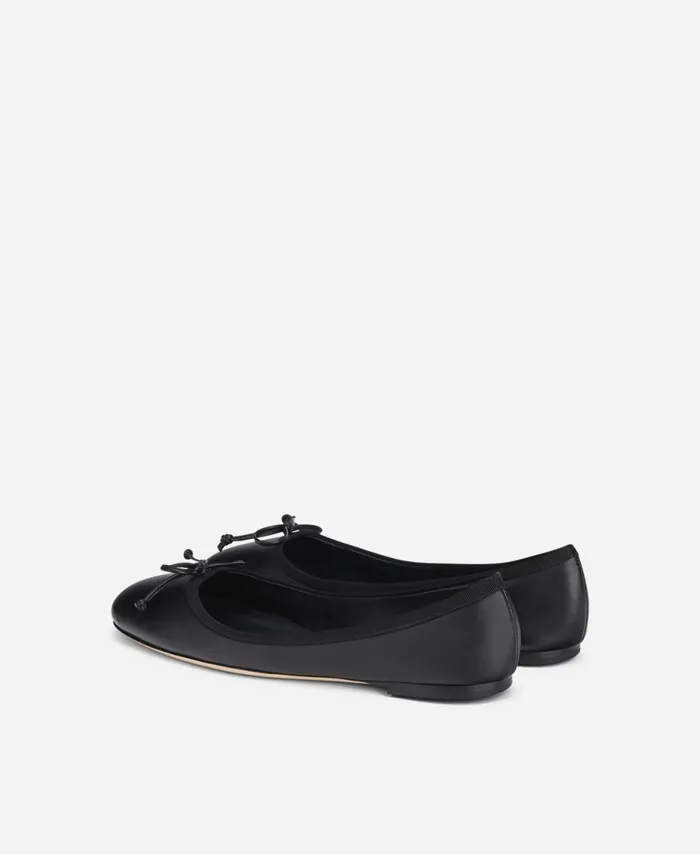 AGL Ballet Flat With Bow Black KALA Women Ballet Flats