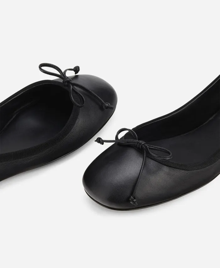 AGL Ballet Flat With Bow Black KALA Women Ballet Flats