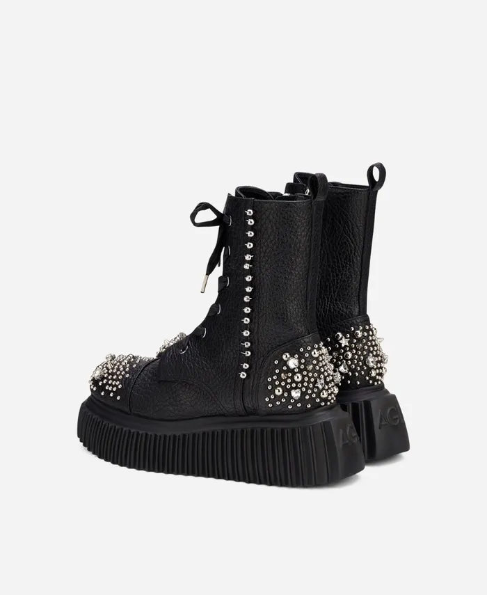 AGL Bootie With Crystals Black IGGY CRYSTAL Women Booties