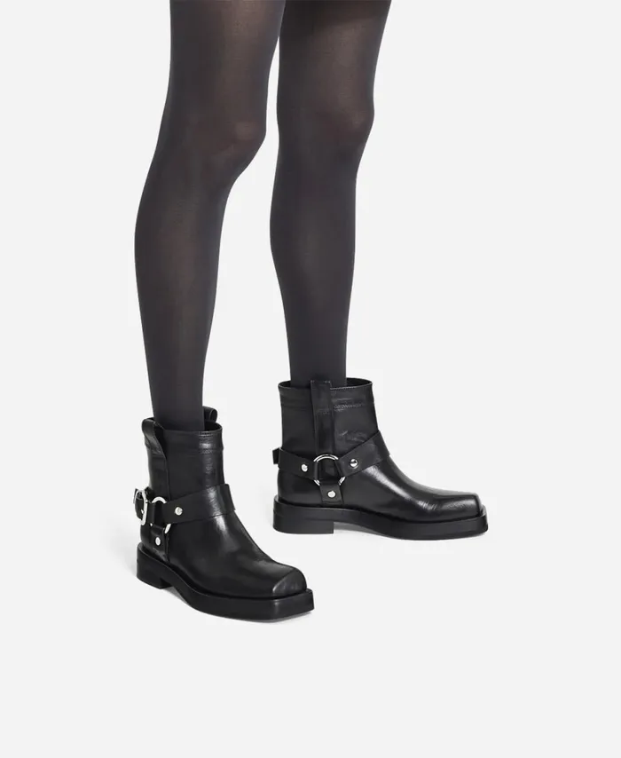 AGL Cowboy Ankle Boot Black RINA LOWBOOT Women Booties