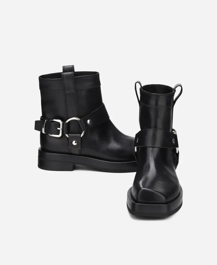 AGL Cowboy Ankle Boot Black RINA LOWBOOT Women Booties