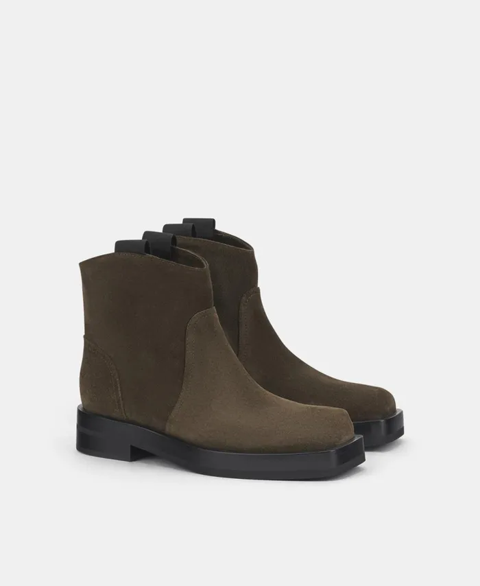 AGL Cowboy Ankle Boot Green Rina Low Women Booties