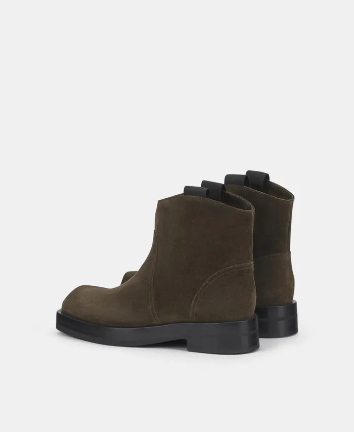 AGL Cowboy Ankle Boot Green Rina Low Women Booties