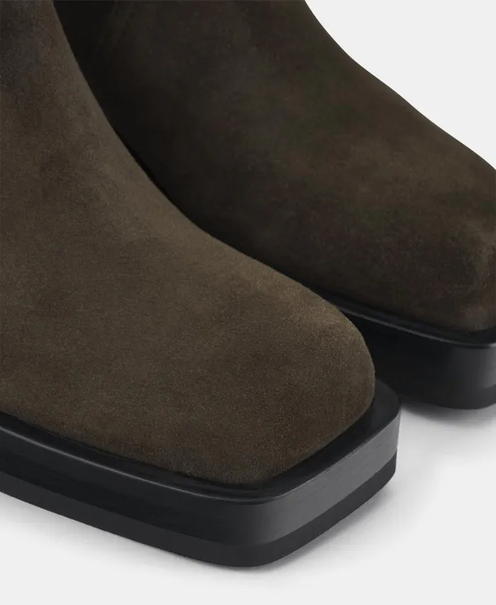 AGL Cowboy Ankle Boot Green Rina Low Women Booties