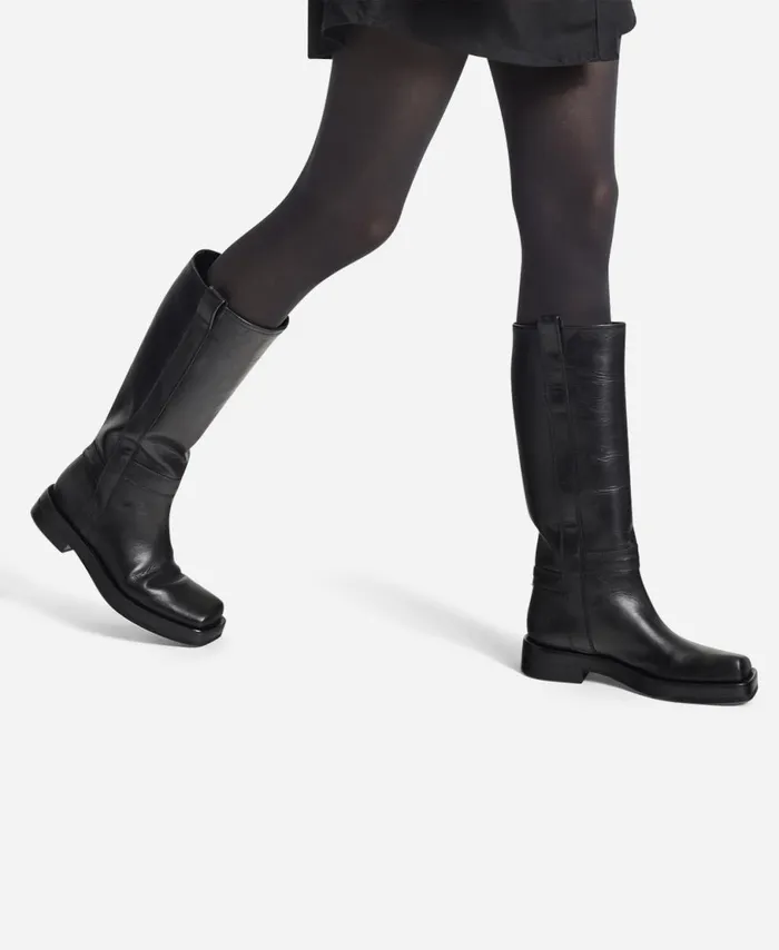 AGL Cowboy Boot Black RINA BOOT Women Boots
