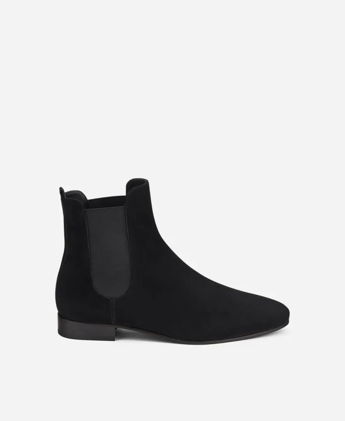 AGL Leather Ankle Boot With Elastic Black MAENA Women Booties