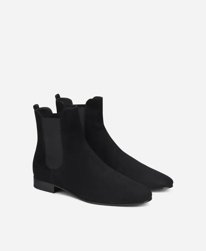 AGL Leather Ankle Boot With Elastic Black MAENA Women Booties