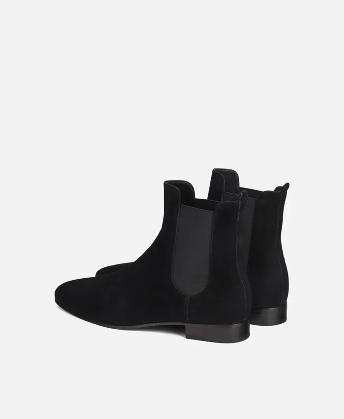 AGL Leather Ankle Boot With Elastic Black MAENA Women Booties
