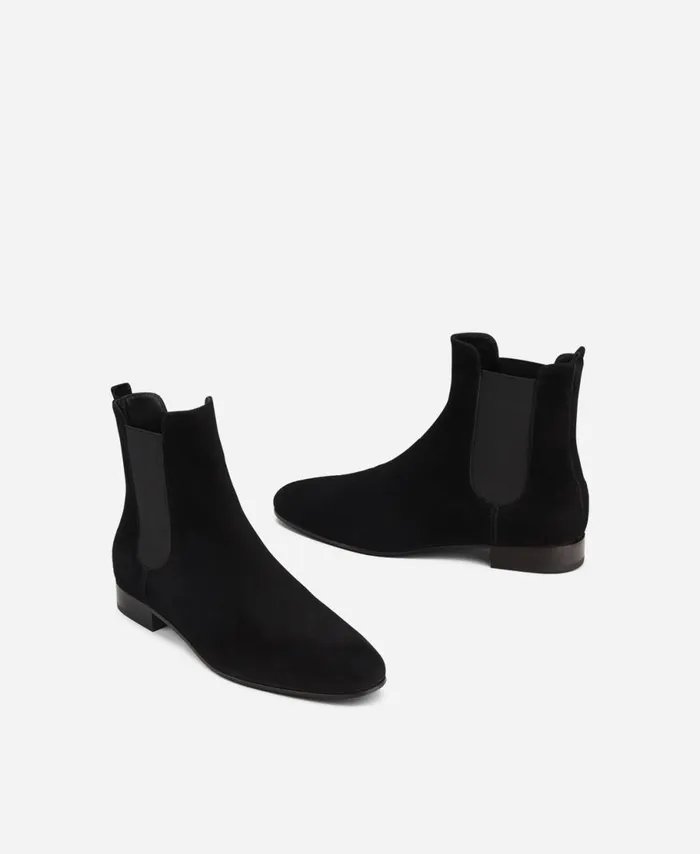AGL Leather Ankle Boot With Elastic Black MAENA Women Booties