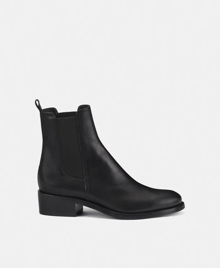 AGL Leather Beatle Boot Black Georgia Beat Women Booties