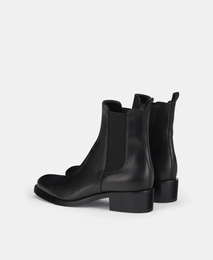AGL Leather Beatle Boot Black Georgia Beat Women Booties