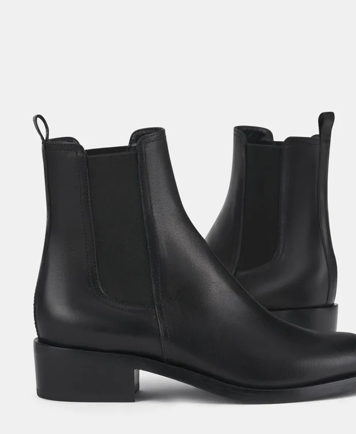 AGL Leather Beatle Boot Black Georgia Beat Women Booties