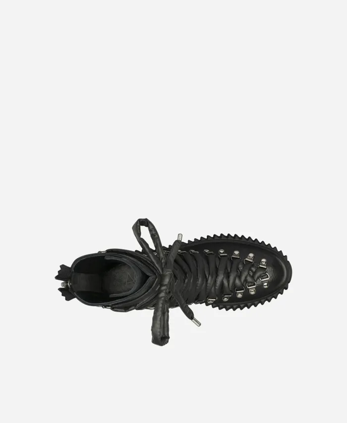 AGL Leather Biker Boot Black DROMO Women Booties