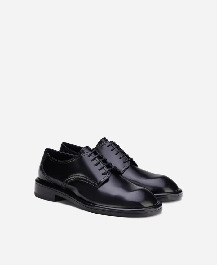 AGL Leather Laceup Black ALISON LACE UP Women Flats
