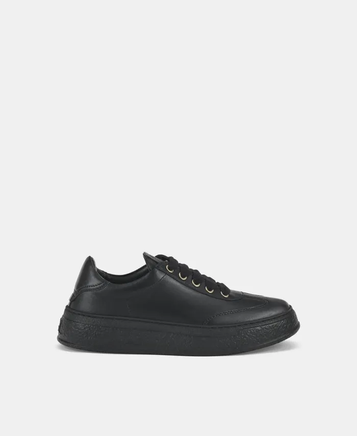 AGL Leather Sneaker Black Giuly Shoes Women Sneakers