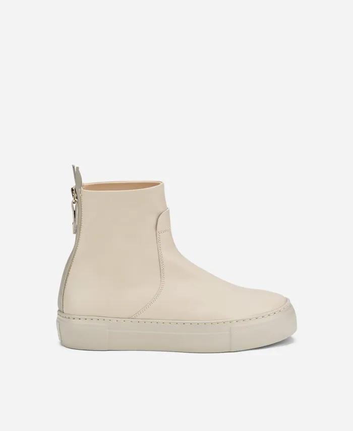 AGL Leather Sneaker Boot Cream MEGHAN BOOTIE Women Sneakers