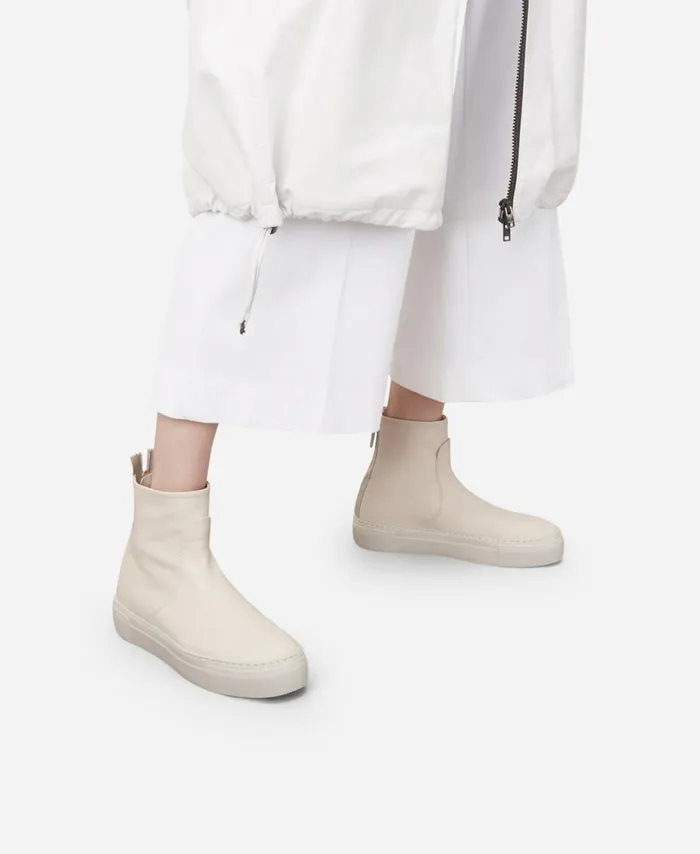 AGL Leather Sneaker Boot Cream MEGHAN BOOTIE Women Sneakers