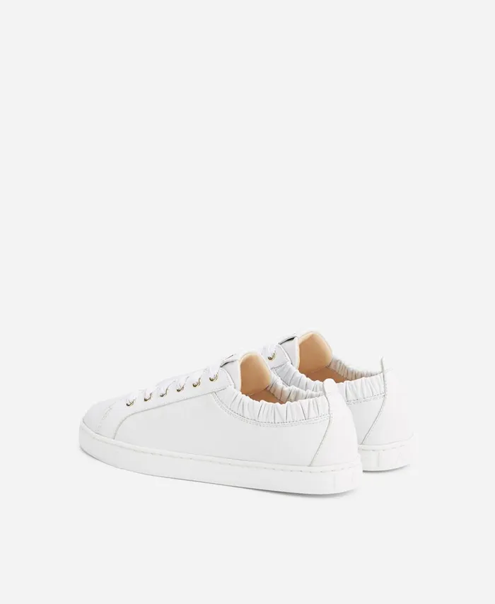 AGL Leather Sneaker With Elastic White Suzie Women Sneakers
