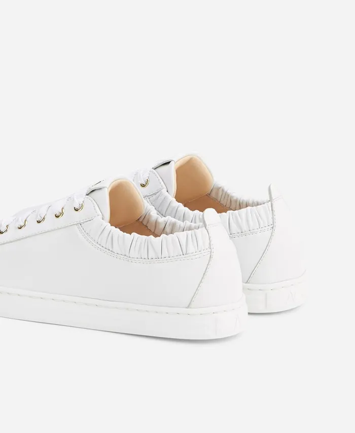 AGL Leather Sneaker With Elastic White Suzie Women Sneakers