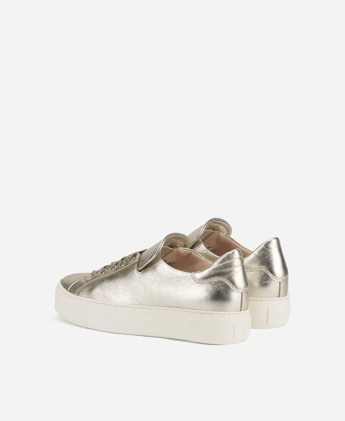 AGL Metallic Leather Sneaker Platinum EDDA Women Sneakers