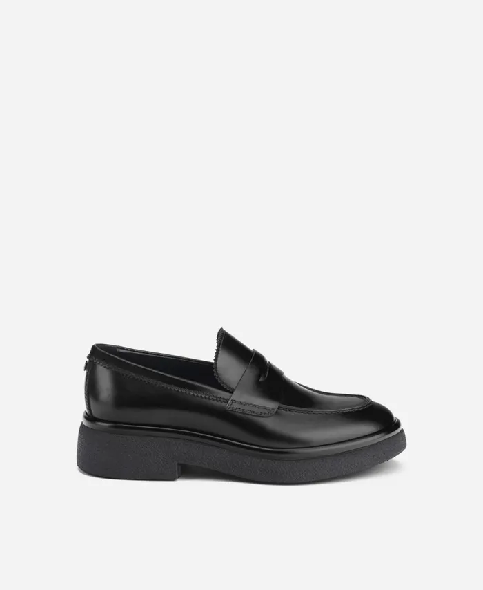 AGL Moccasin With Crepe Sole Black ALISON R MOC Women Flats