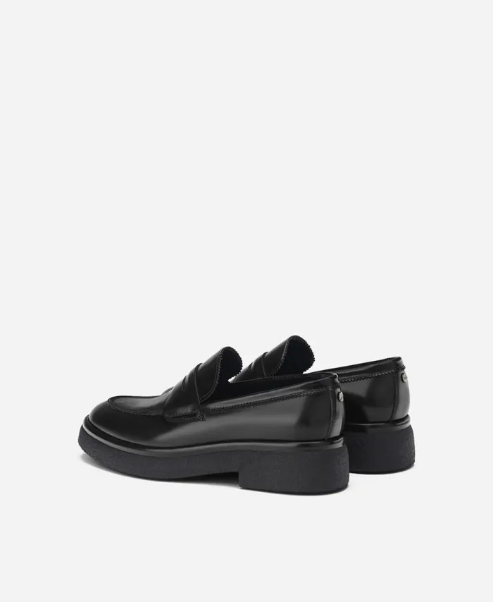 AGL Moccasin With Crepe Sole Black ALISON R MOC Women Flats