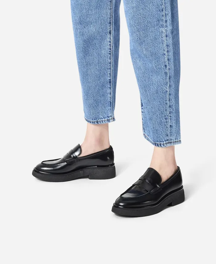 AGL Moccasin With Crepe Sole Black ALISON R MOC Women Flats