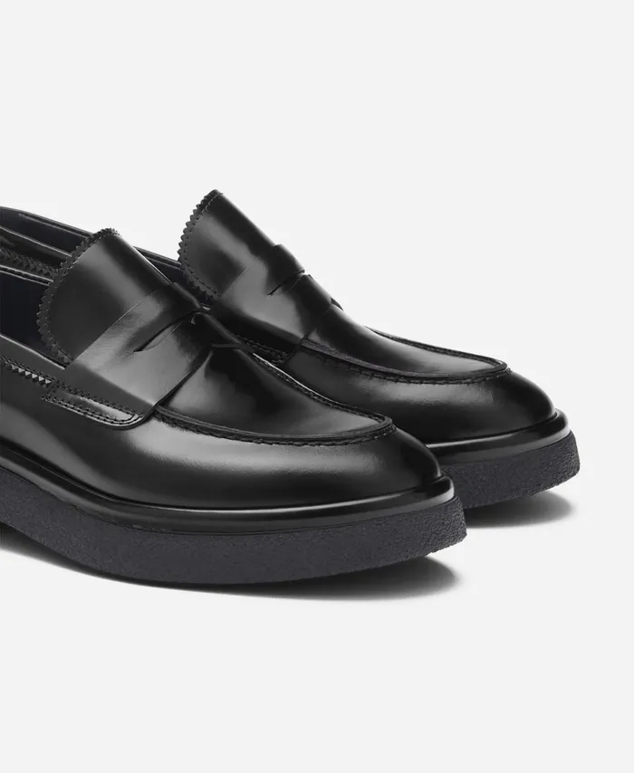 AGL Moccasin With Crepe Sole Black ALISON R MOC Women Flats