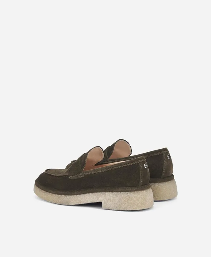 AGL Moccasin With Crepe Sole Brown Alison R Moc Women Flats