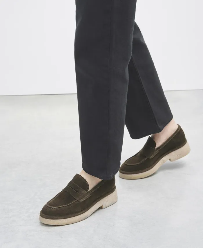 AGL Moccasin With Crepe Sole Brown Alison R Moc Women Flats