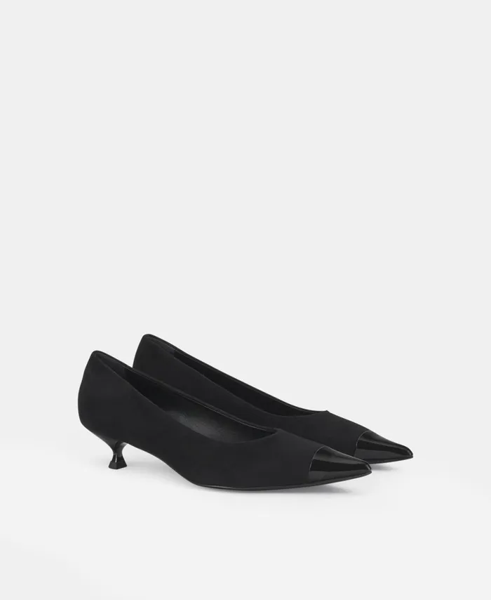 AGL Pump With Toe Cap Black Lenor Bicolor Women Heels