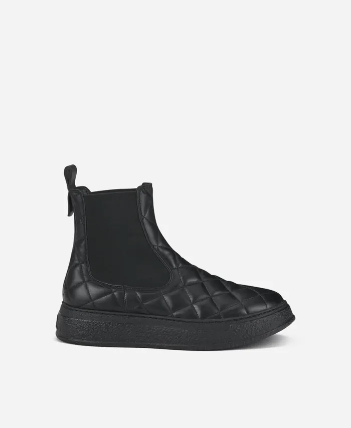 AGL Quilted Ankle Boot Black Giuly Beat Women Sneakers