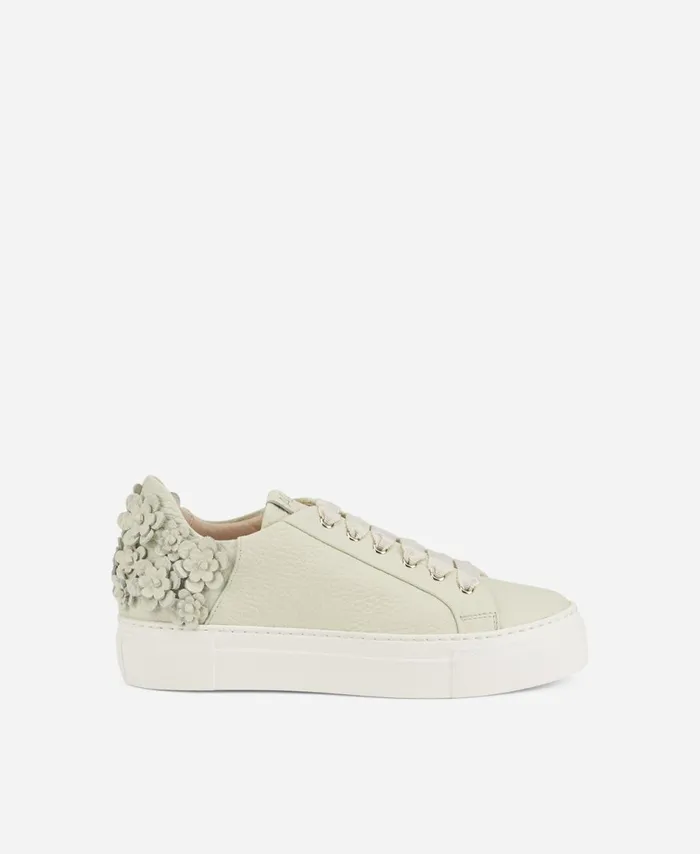 AGL Sneaker With Flowers Ivory Eugenia Women Sneakers