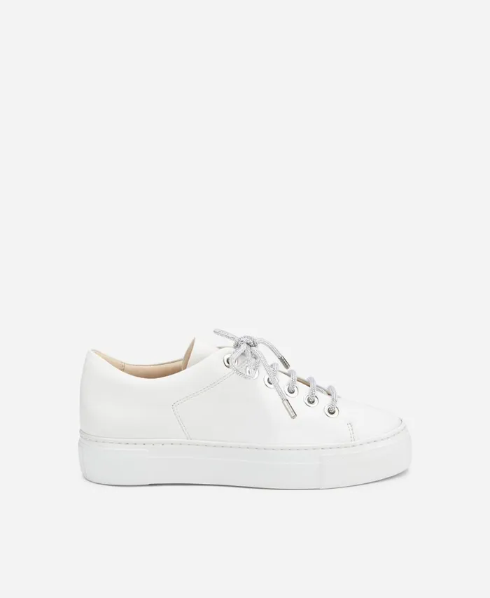 AGL Sneaker With Jeweled Laces White Crystal Women Sneakers