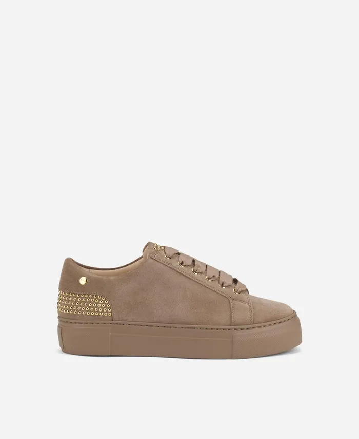 AGL Sneaker With Studs At The Heel Beige Stella Women Sneakers