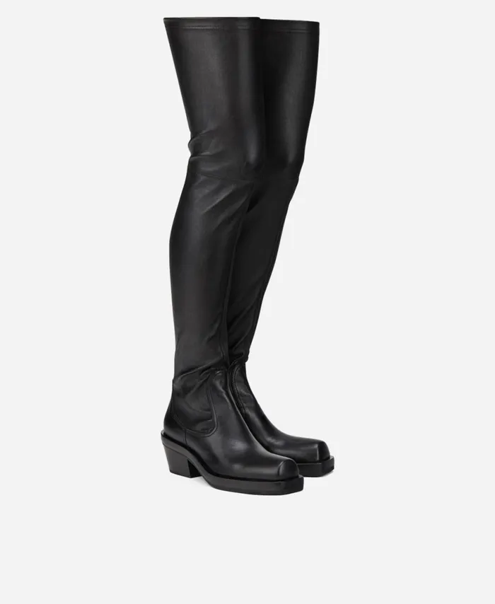 AGL Stretch Cowboy Boot Black MOTA OTK Women Boots