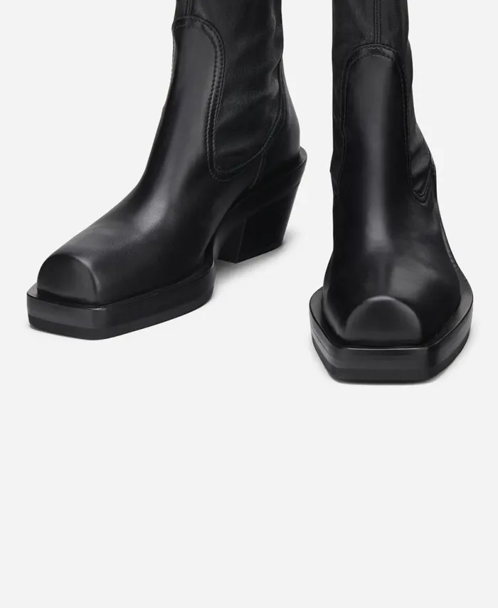 AGL Stretch Cowboy Boot Black MOTA OTK Women Boots