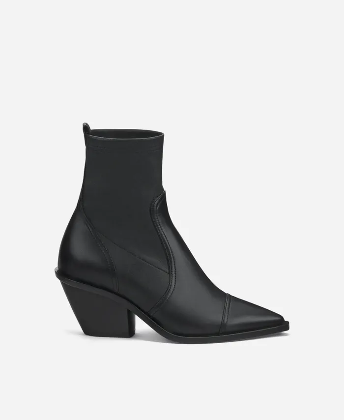 AGL Stretch Cowboy Boot Black Roberta Stretch Women Booties