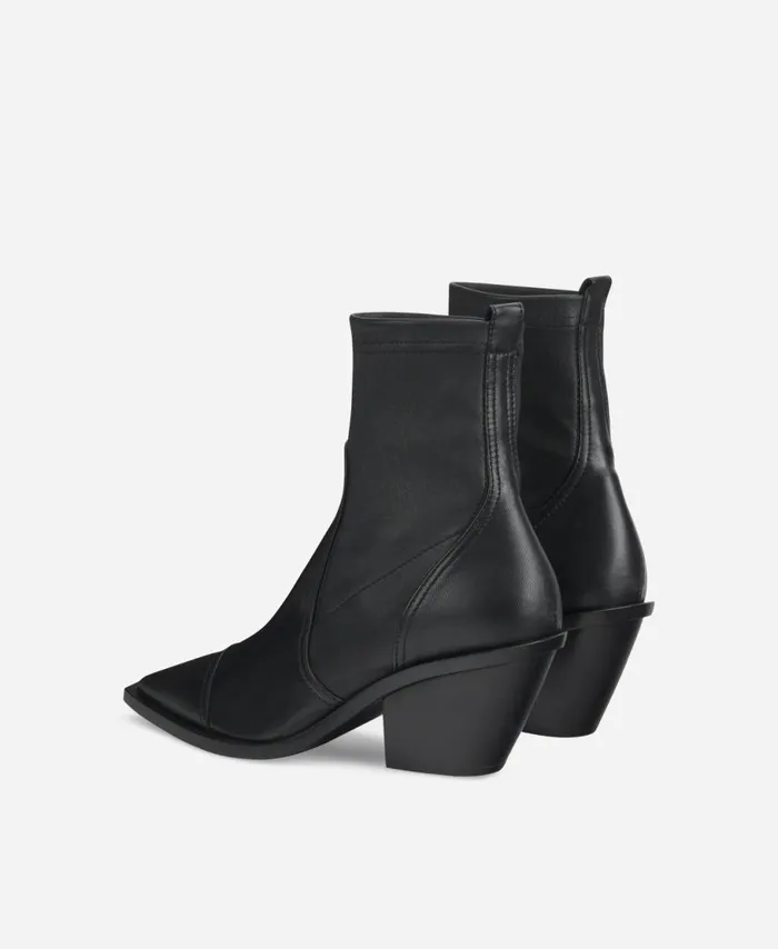AGL Stretch Cowboy Boot Black Roberta Stretch Women Booties