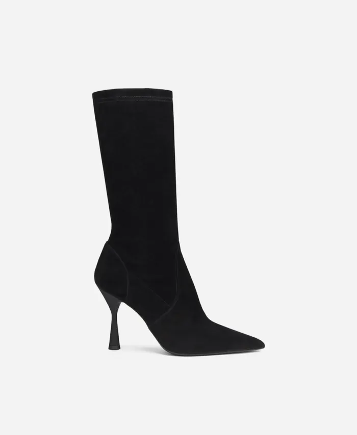 AGL Velour Bootie Black LETIZIA BOOTIE Women Booties
