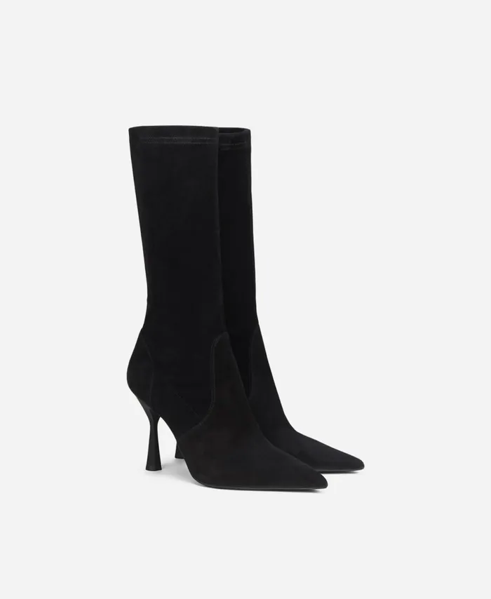 AGL Velour Bootie Black LETIZIA BOOTIE Women Booties