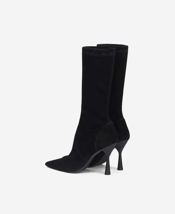 AGL Velour Bootie Black LETIZIA BOOTIE Women Booties