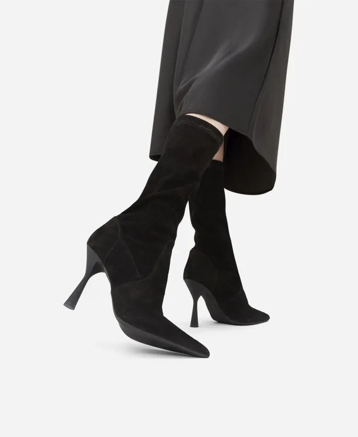 AGL Velour Bootie Black LETIZIA BOOTIE Women Booties