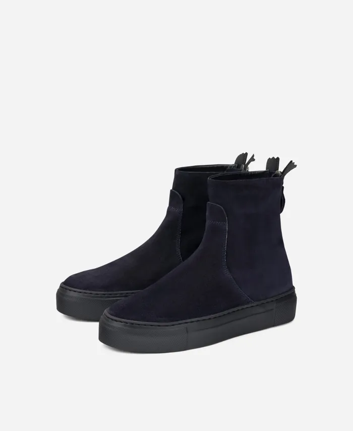 AGL Velour Sneaker Boot Blue MEGHAN BOOTIE Women Sneakers