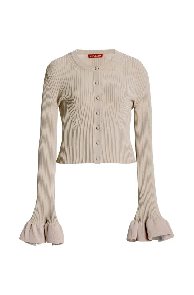 Altuzarra Ayanna Knit Cardigan Neutrals Women Tops